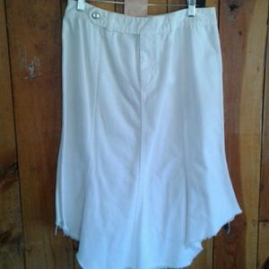 Upcycled Ralph Lauren white denim skirt